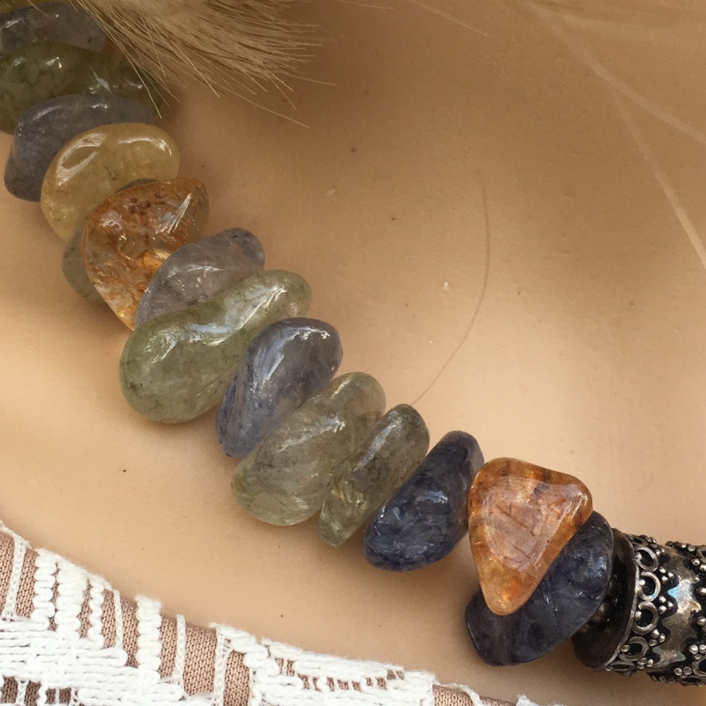 Multiple Colored Gemstone Necklace - image 6